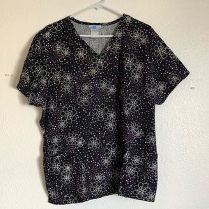 Scrub top- floral pattern